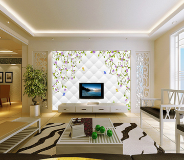 3D Purple Flower 003 Wallpaper AJ Wallpaper 