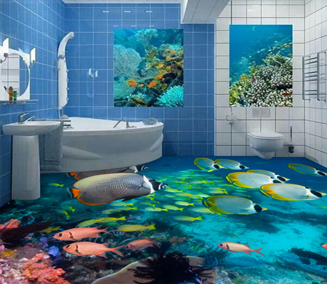 3D Deep Sea Fish 181 Floor Mural Wallpaper AJ Wallpaper 2 
