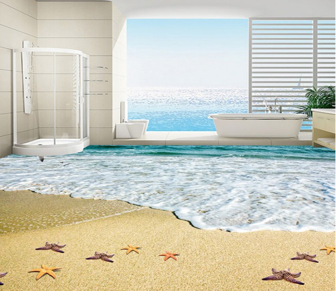 3D Starfish 252 Floor Mural Wallpaper AJ Wallpaper 2 