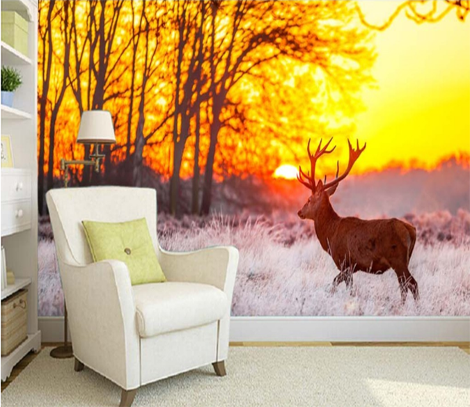 3D Dusk Deer 321 Wallpaper AJ Wallpaper 
