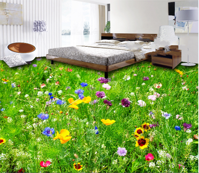 3D Prairie Flowers 181 Floor Mural Wallpaper AJ Wallpaper 2 