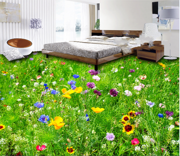3D Prairie Flowers 181 Floor Mural Wallpaper AJ Wallpaper 2 