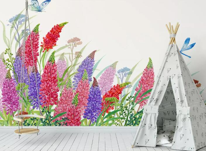 3D Flower Butterfly 409 Wall Murals Wallpaper AJ Wallpaper 2 