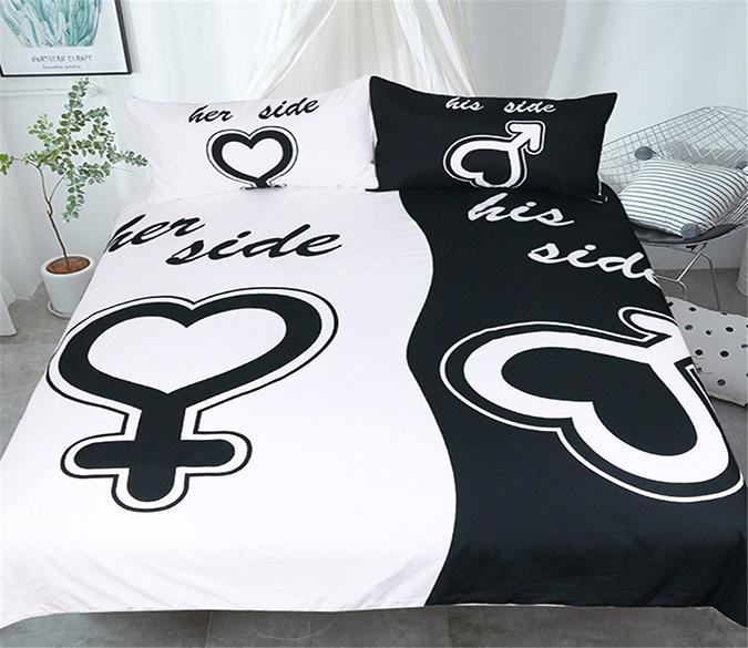 3D Black Love 184 Bed Pillowcases Quilt Wallpaper AJ Wallpaper 