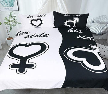 3D Black Love 184 Bed Pillowcases Quilt Wallpaper AJ Wallpaper 