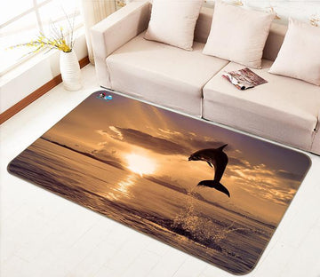 3D Dusk Dolphin 630 Non Slip Rug Mat Mat AJ Creativity Home 