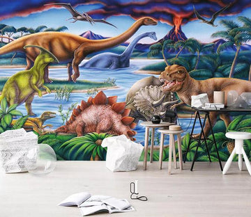 3D Dinosaur Swimming 243 Wallpaper AJ Wallpaper 