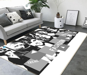 3D Black Illustration 635 Non Slip Rug Mat Mat AJ Creativity Home 