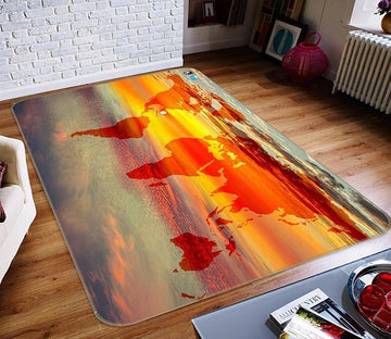 3D Dusk Map 379 Non Slip Rug Mat Mat AJ Creativity Home 