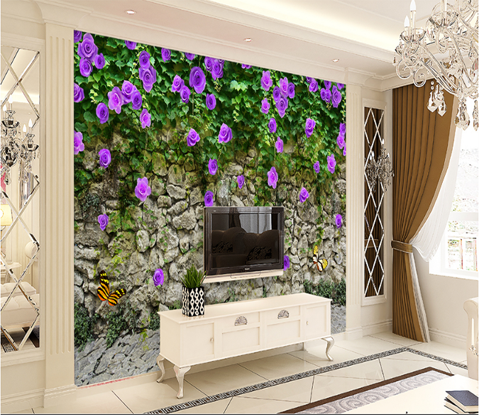 3D Wall Rose 526 Wallpaper AJ Wallpaper 