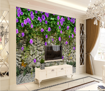 3D Wall Rose 526 Wallpaper AJ Wallpaper 