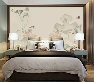 3D Butterfly Lotus Seed 1347 Wallpaper AJ Wallpaper 2 