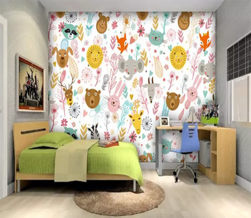 3D Cute Animal Head 857 Wallpaper AJ Wallpaper 2 