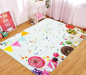 3D Donut Color 317 Non Slip Rug Mat Mat AJ Creativity Home 