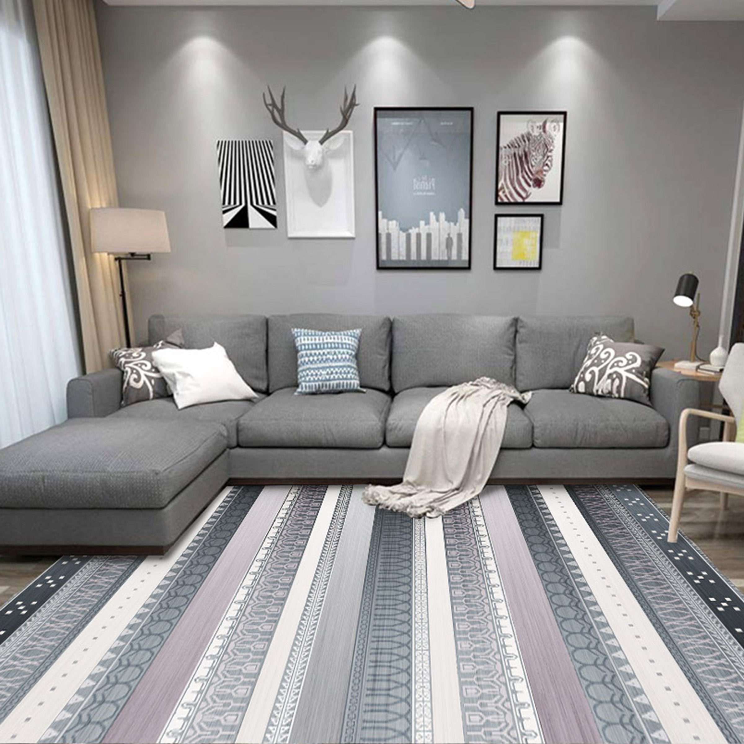 3D Modern Geometric Pattern WG404 Non Slip Rug Mat Mat AJ Creativity Home 