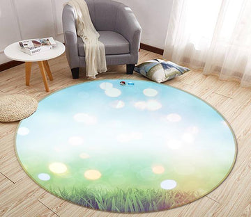 3D Halo Grass 160 Round Non Slip Rug Mat Mat AJ Creativity Home 