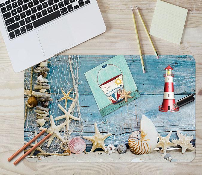 3D Starfish Conch 079 Desk Mat Mat AJ Creativity Home 