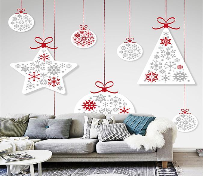 3D Star Snowflakes 039 Wallpaper AJ Wallpaper 