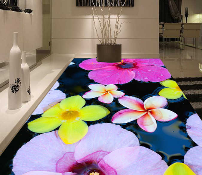 3D Flower Sea 180 Floor Mural Wallpaper AJ Wallpaper 2 