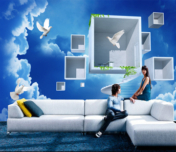 3D Pigeon Sky 070 Wallpaper AJ Wallpaper 