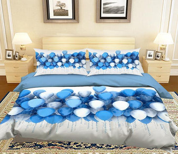 3D Blue Balloon 097 Bed Pillowcases Quilt Wallpaper AJ Wallpaper 
