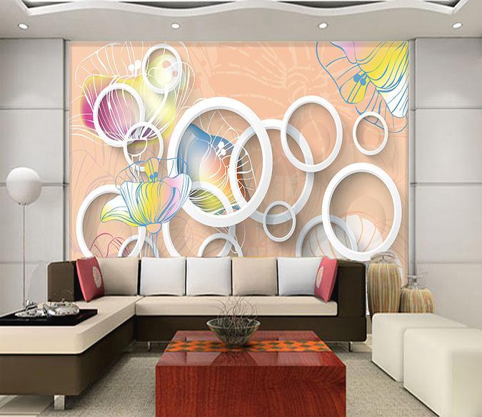 3D Circle Pattern 614 Wallpaper AJ Wallpaper 