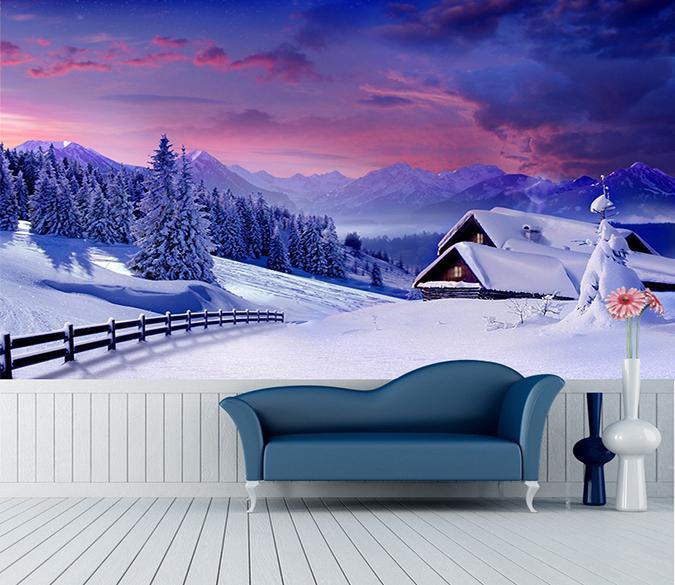 3D Christmas Snow 055 Wallpaper AJ Wallpaper 