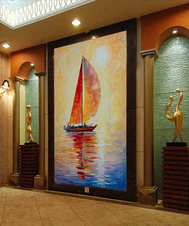 3D Boating On The Sea 622 Wall Murals Wallpaper AJ Wallpaper 2 