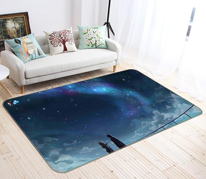 3D Couple Stars 229 Non Slip Rug Mat Mat AJ Creativity Home 
