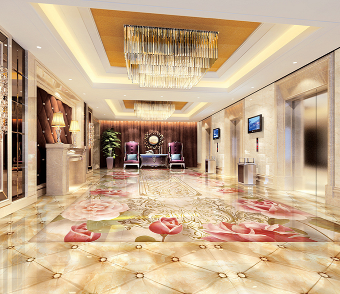 3D Flowering 183 Floor Mural Wallpaper AJ Wallpaper 2 