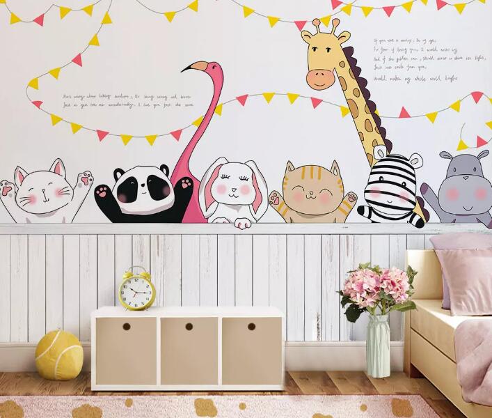 3D Cute Animal WG35 Wall Murals Wallpaper AJ Wallpaper 2 
