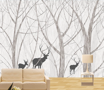 3D Tree Dead Branch deer 735 Wallpaper AJ Wallpaper 2 