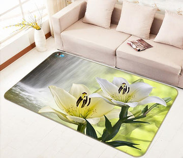 3D Waterfall Lily 694 Non Slip Rug Mat Mat AJ Creativity Home 
