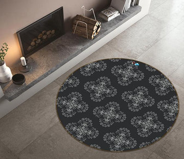 3D Black Cross 249 Round Non Slip Rug Mat Mat AJ Creativity Home 