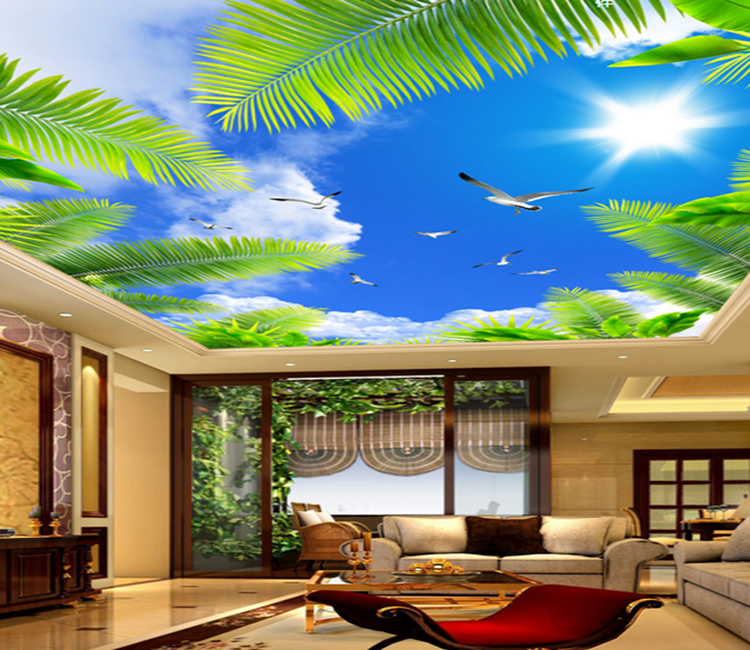 Sky Sunlight Coconut 152 Wallpaper AJ Wallpaper 
