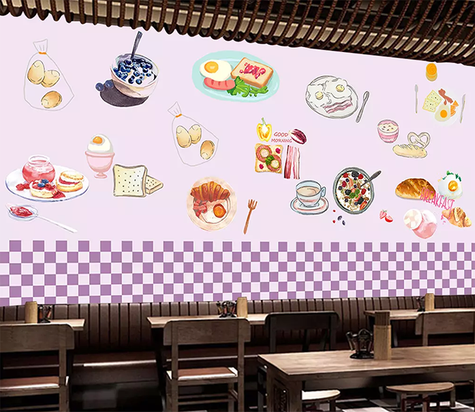 3D Hand Painted Sandwich 381 Wallpaper AJ Wallpaper 2 