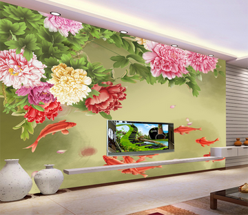 3D Bouquet Fish 363 Wallpaper AJ Wallpaper 