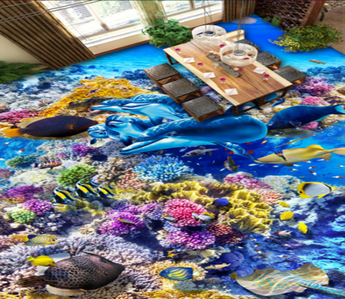 3D Sea World 284 Floor Mural Wallpaper AJ Wallpaper 2 