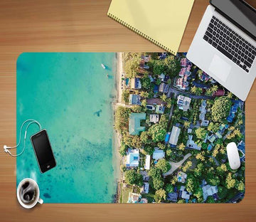 3D Sea Town 123 Desk Mat Mat AJ Creativity Home 