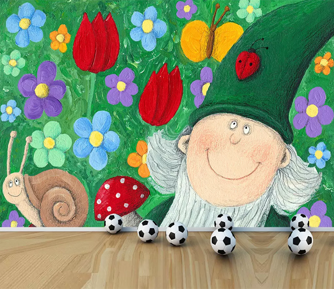 3D Oil Painting Snail Mushroom 1040 Wallpaper AJ Wallpaper 2 