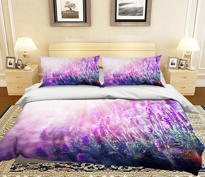 3D Sunlight Violet 128 Bed Pillowcases Quilt Wallpaper AJ Wallpaper 