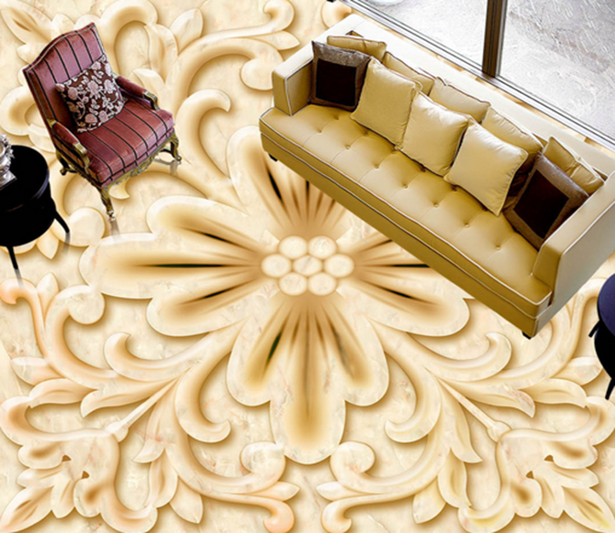 3D Gold Bottom 095 Floor Mural Wallpaper AJ Wallpaper 2 