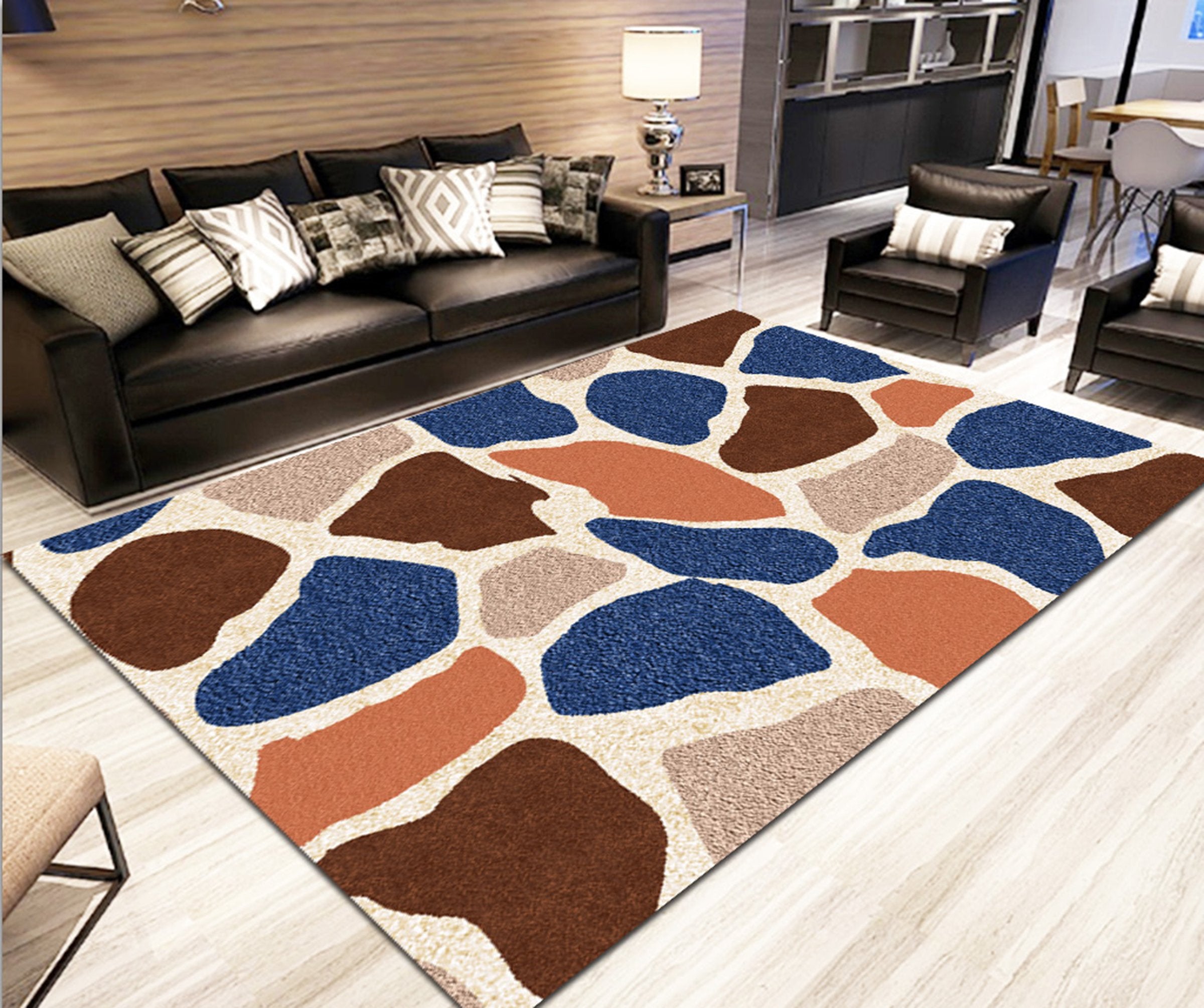 3D Colored Geometric Pattern WG561 Non Slip Rug Mat Mat AJ Creativity Home 