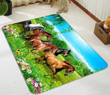 3D Beautiful Horse 496 Non Slip Rug Mat Mat AJ Creativity Home 