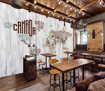 3D Wooden Board English Map 228 Wallpaper AJ Wallpaper 2 