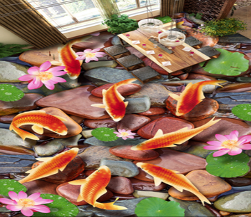 3D Fish School 135 Floor Mural Wallpaper AJ Wallpaper 2 