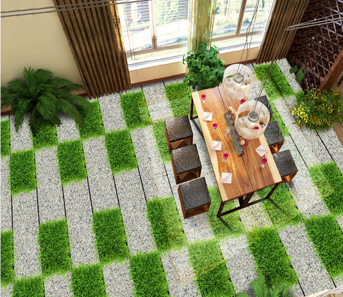 3D Lawn 077 Floor Mural Wallpaper AJ Wallpaper 2 