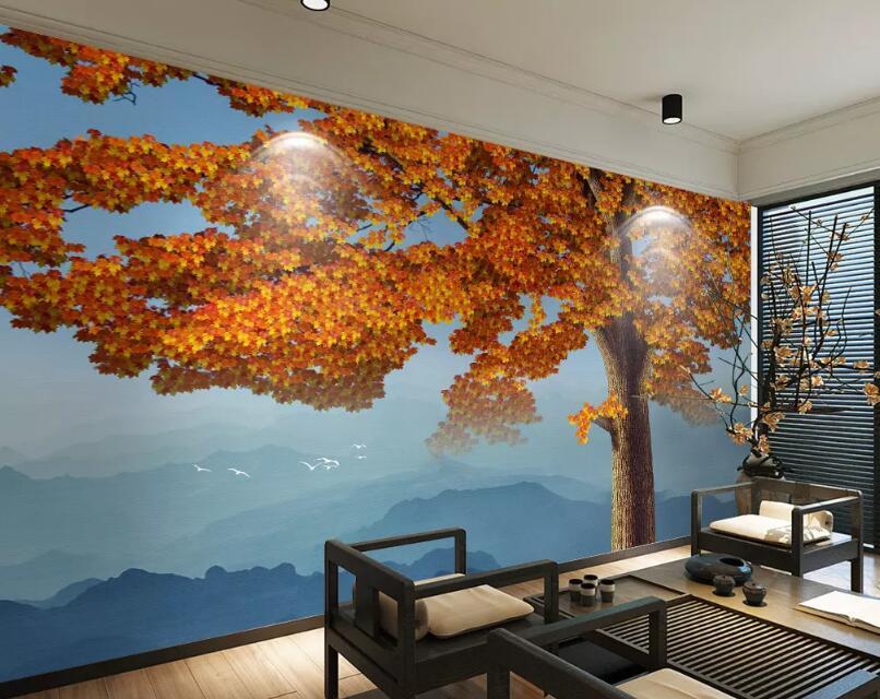 3D Beautiful Maple Leaf WG27 Wall Murals Wallpaper AJ Wallpaper 2 