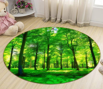 3D Grassland Forest 347 Round Non Slip Rug Mat Mat AJ Creativity Home 