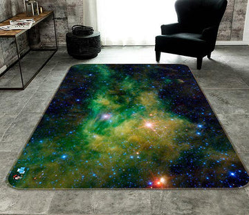 3D Green Star 055 Non Slip Rug Mat Mat AJ Creativity Home 